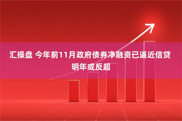 汇操盘 今年前11月政府债券净融资已逼近信贷 明年或反超